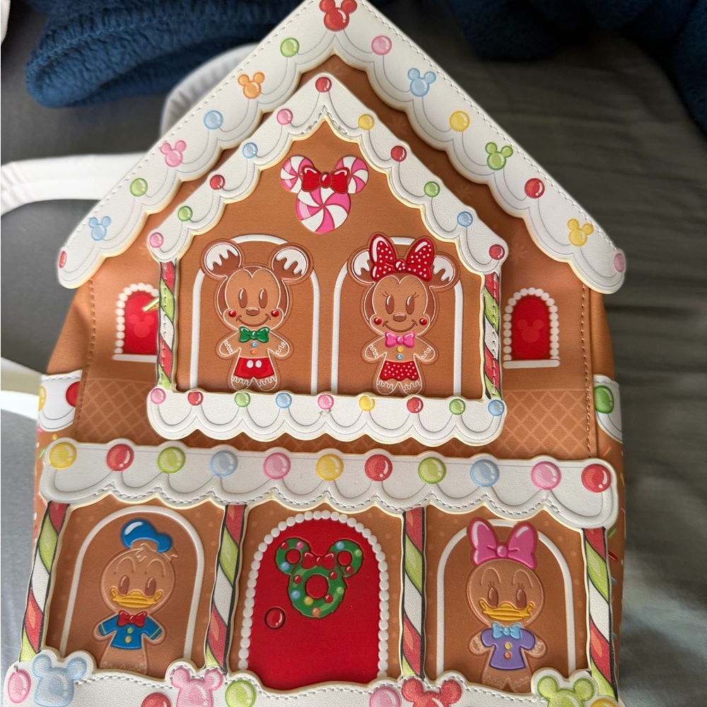 Loungefly Gingerbread House Mickey And Friends Backpack